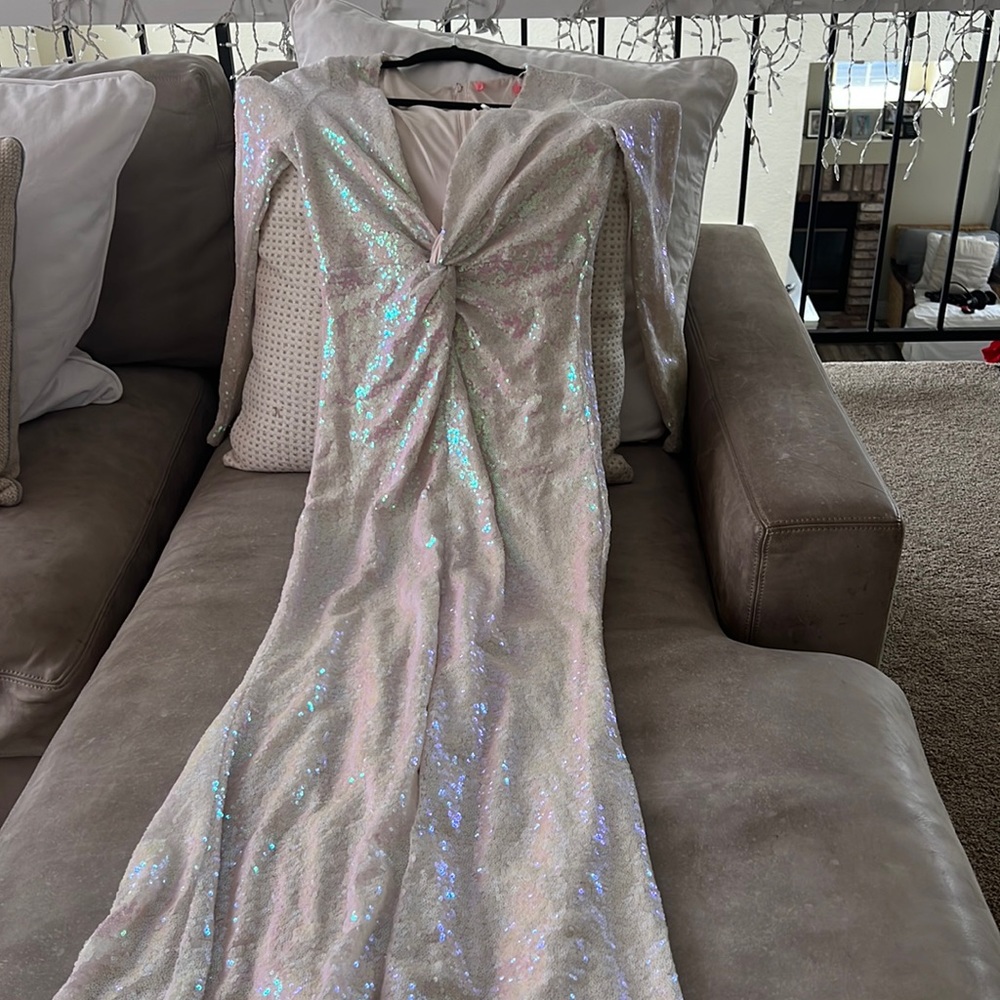 cute white sequin dress!